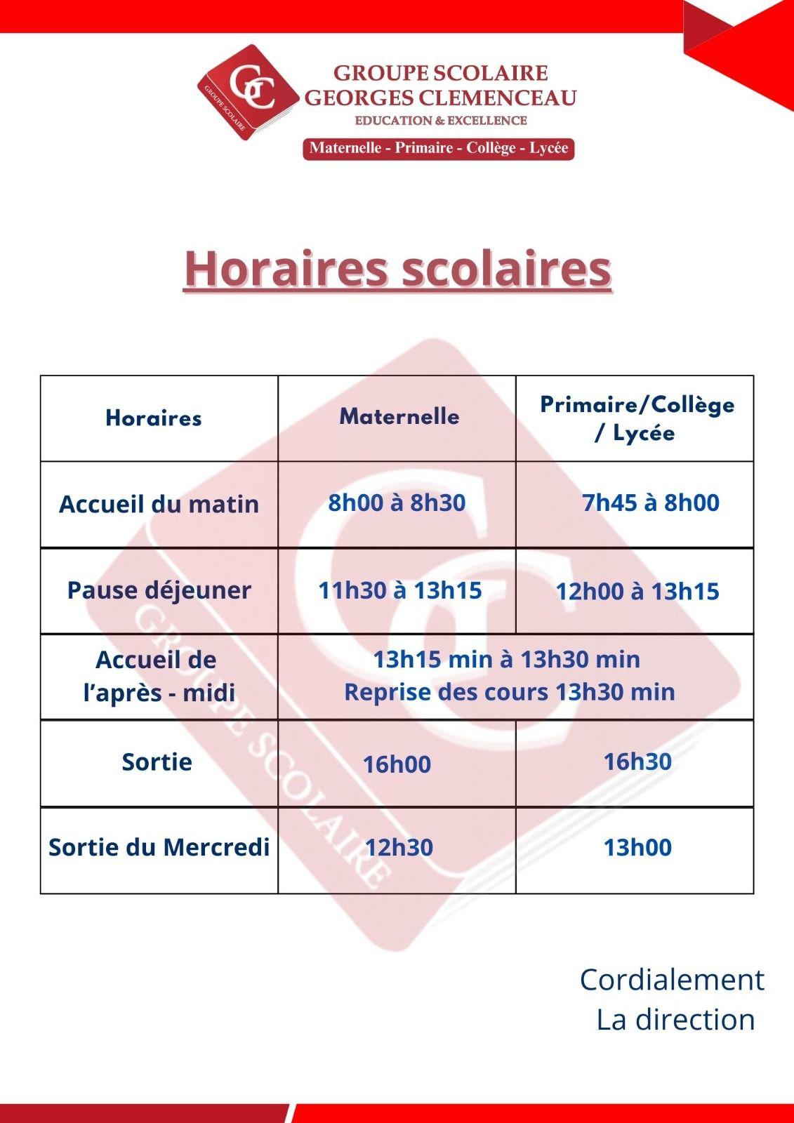 Horaire